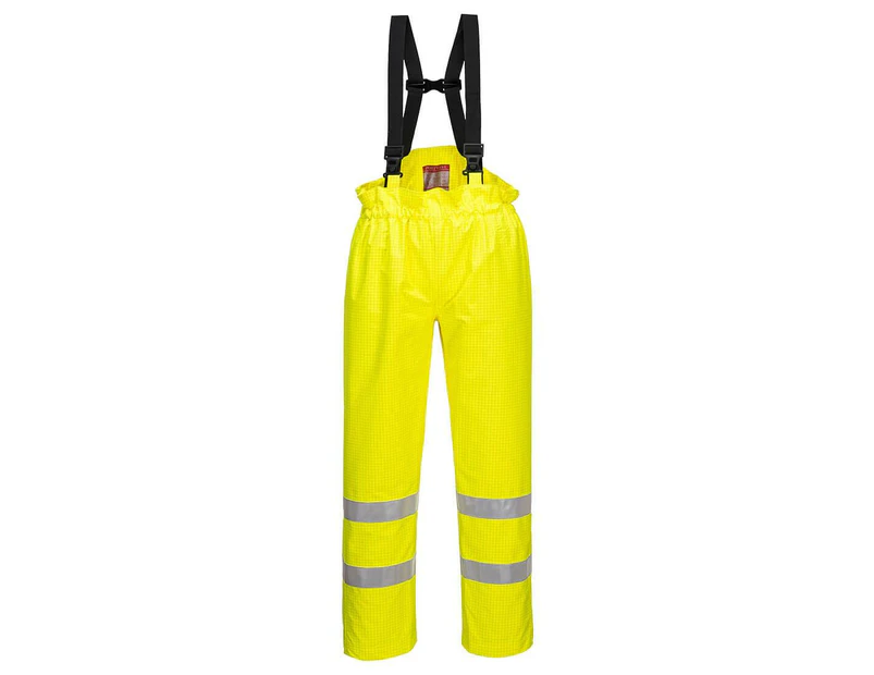 Portwest Mens Bizflame Rain Hi-Vis Trousers (Yellow) - PW1182