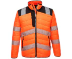 Portwest Mens PW3 Hi-Vis Safety Padded Jacket (Orange/Black) - PW1250