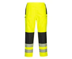 Portwest Womens PW3 Hi-Vis Rain Trousers (Yellow/Black) - PW1313