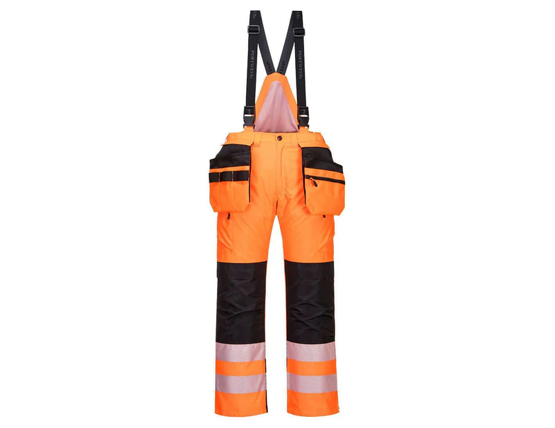 Portwest Mens PW3 Hi-Vis Work Trousers (Orange/Black) - PW1391