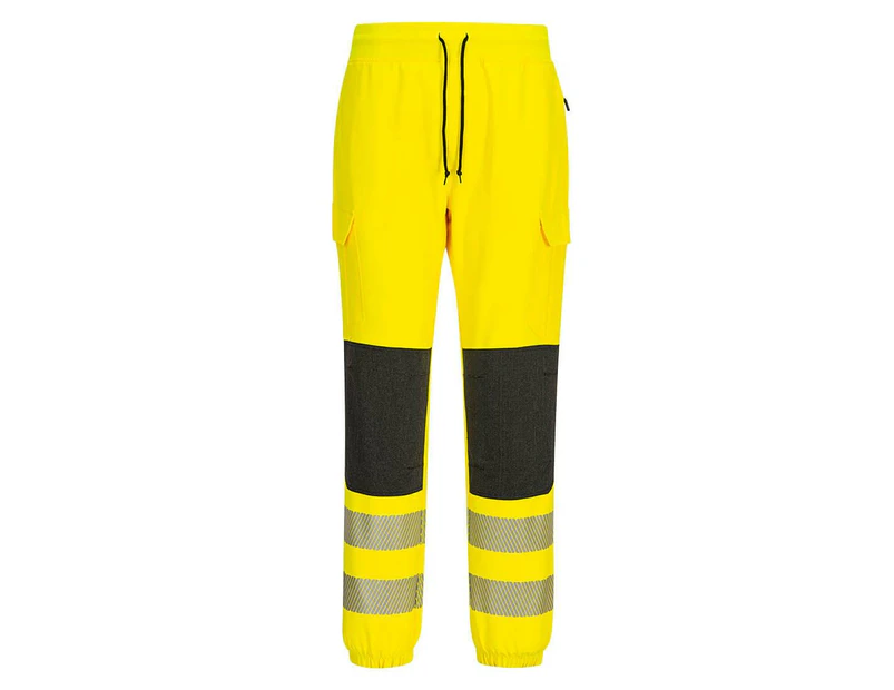 Portwest Mens KX3 Flexi Hi-Vis Trousers (Yellow/Black) - PW1402