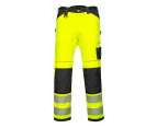 Portwest Womens PW3 Stretch Hi-Vis Work Trousers (Yellow/Black) - PW1445