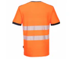 Portwest Mens PW3 High-Vis Safety T-Shirt (Orange/Black) - PW248
