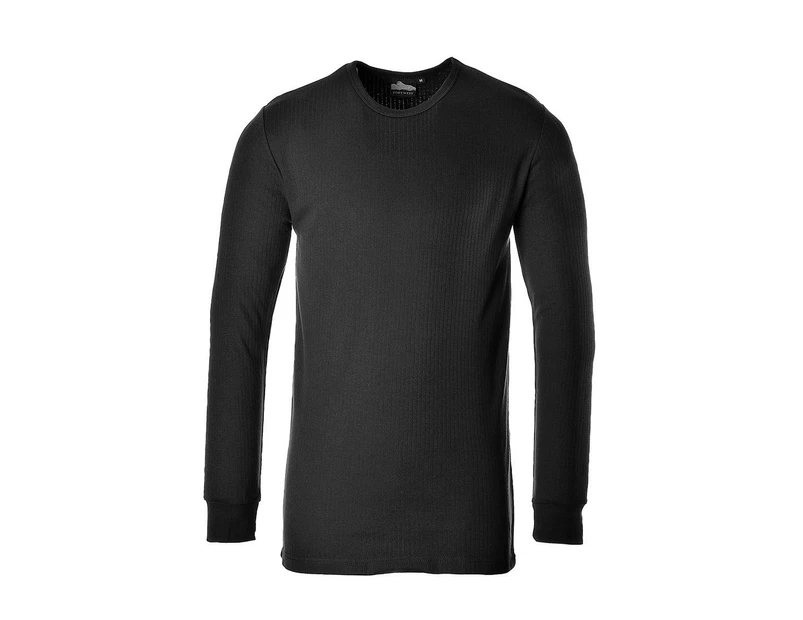 Portwest Mens Thermal Long-Sleeved T-Shirt (Black) - PW282