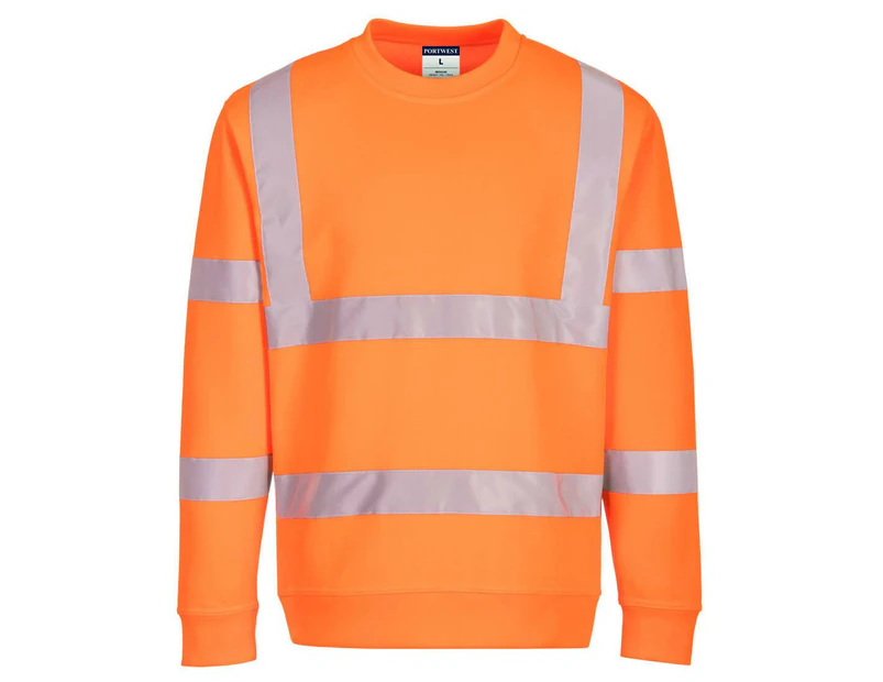Portwest Mens Eco Friendly Hi-Vis Safety Sweatshirt (Orange) - PW304