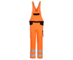Portwest Mens PW2 Hi-Vis Safety Bib And Brace Overall (Orange/Black) - PW721