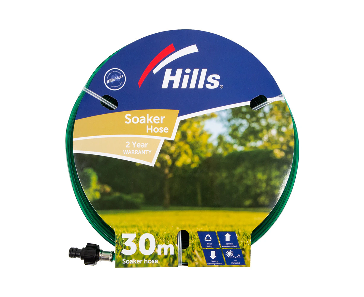 Hills Soaker Series Garden Watering Hose 30M Flexible UV Resistant Multipurpose