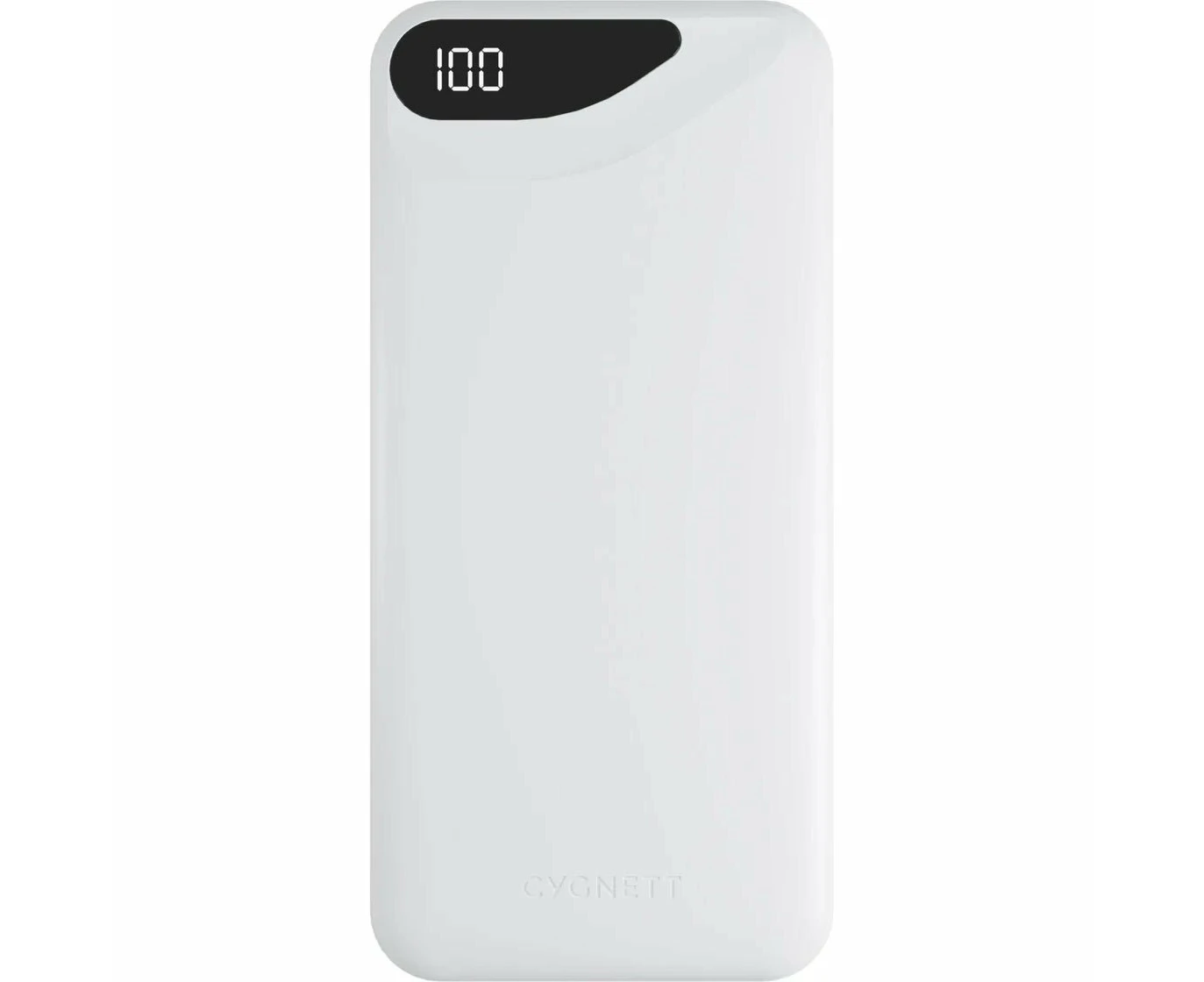 Cygnett ChargeUp Boost 3rd Gen 10K mAh Power Bank - White (CY4344PBCHE), 1x USB-C(15W),2x USB-A(12W),15cm USB-C Cable,Digital Display,Charge 3 Devices