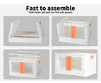 Storage Container Stackable Plastic Toy Boxes Clear Wardrobe Organiser Two Opening