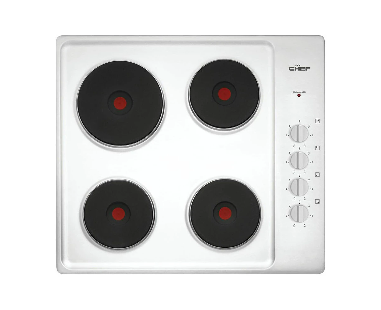 Chef 60cm Stainless Steel Electric Cooktop CHS642SB