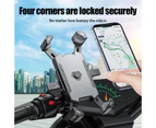 Silicon Shock Bike Mount Anti-Shock Anti-Slip Phone Holder for Cyclists and Delivery Riders --Rear View Mirror Type