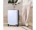 Kate Hill Bloom Luggage Medium Wheeled Trolley Hard Suitcase Blue 80-95L