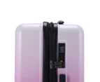 Kate Hill Bloom Luggage Medium Wheeled Trolley Hard Suitcase Pink Ombre 80-95L