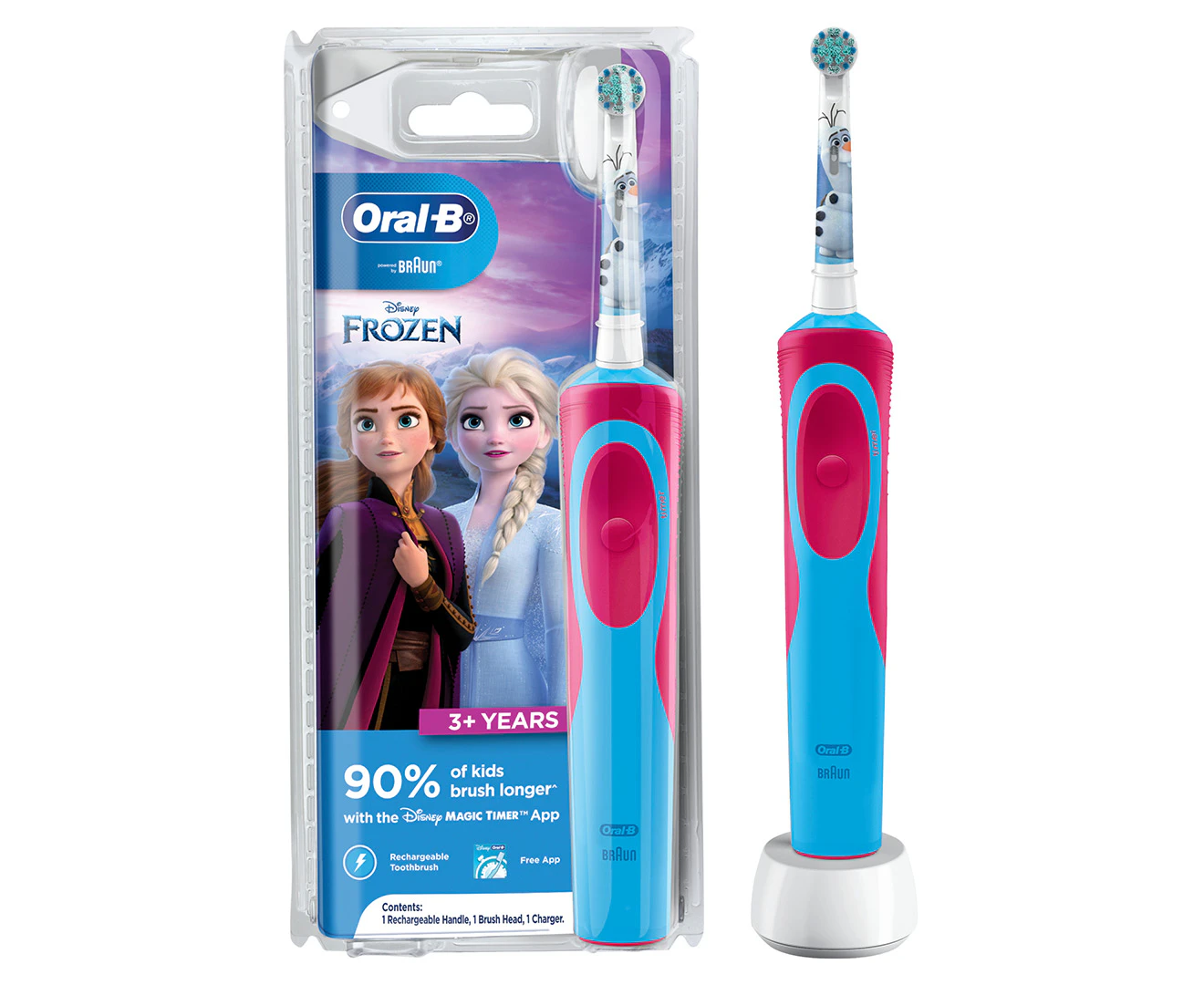 Oral-B Kids Frozen Electric Kids/Children Toothbrush Teeth Oral Dental 23cm 5y+