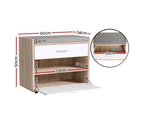 Artiss Shoe Rack Bench Shoe Cabinet 8 Pairs White Niva