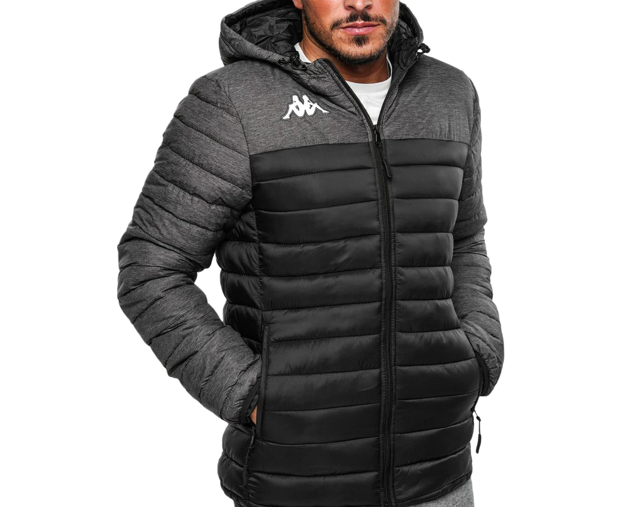 Kappa Mens Training Lamezio Black/ Grey Peformance Jacket - Black/ Grey