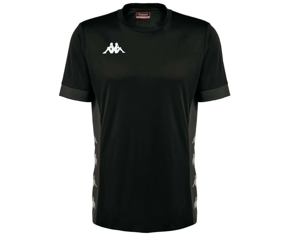 Kappa Mens Training Derivo Black/Grey Performance Active Jersey - Black/Grey