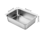 Stainless Steel Litter Box for Cat and Rabbit Odor Control Non Stick Smooth Surface Easy to Clean Never Bend Rust Proof