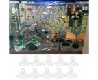 10 Pieces Aquarium Suction Cup Replacement Transparent Plastic Sucker with Clip Fish for Tank Pipe Hose Tube Holder
