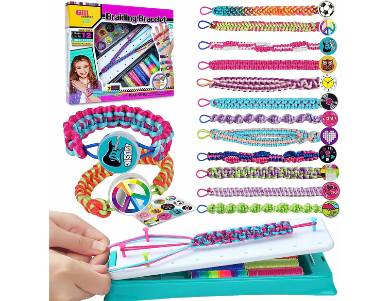 Friendship Bracelet Making Kit for Girls, DIY Craft Kits Toys for 8-10 Years Old Jewelry Maker Kids. Favored Birthday Christmas Gifts for Ages 6- 12yr. Par
