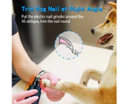 Dog Nail Grinder Upgraded - Professional 2-Speed Electric Rechargeable Pet Nail Trimmer Painless Paws Grooming & Smoothing for Small Medium Large Dogs & Ca