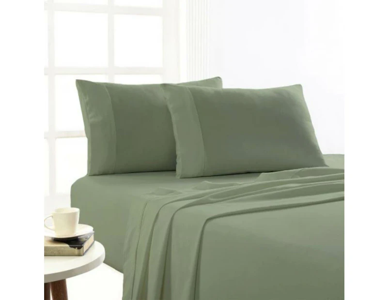 Park Avenue Egyptian Cotton Flannelette Sheet Set - Juniper