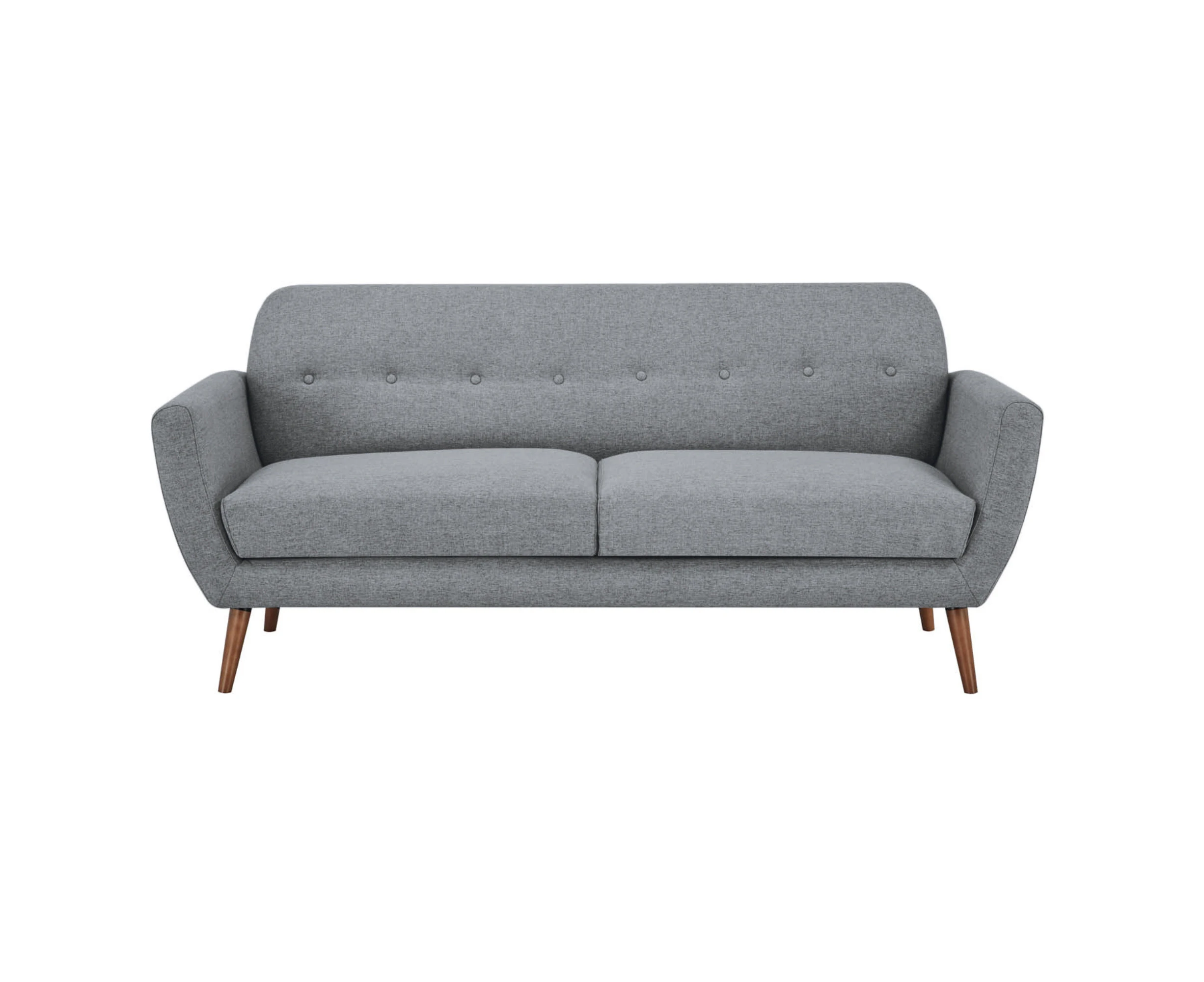 Lilliana 3 Seater Sofa Fabric Uplholstered Lounge Couch - Light Grey