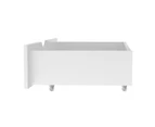 Oikiture 2x Bed Frame Storage Drawers Timber Trundle for Wooden Bed Frame Base White