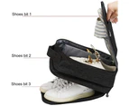 Travel Shoe Bag 3 Pair of Shoes Storage Pouch,Black