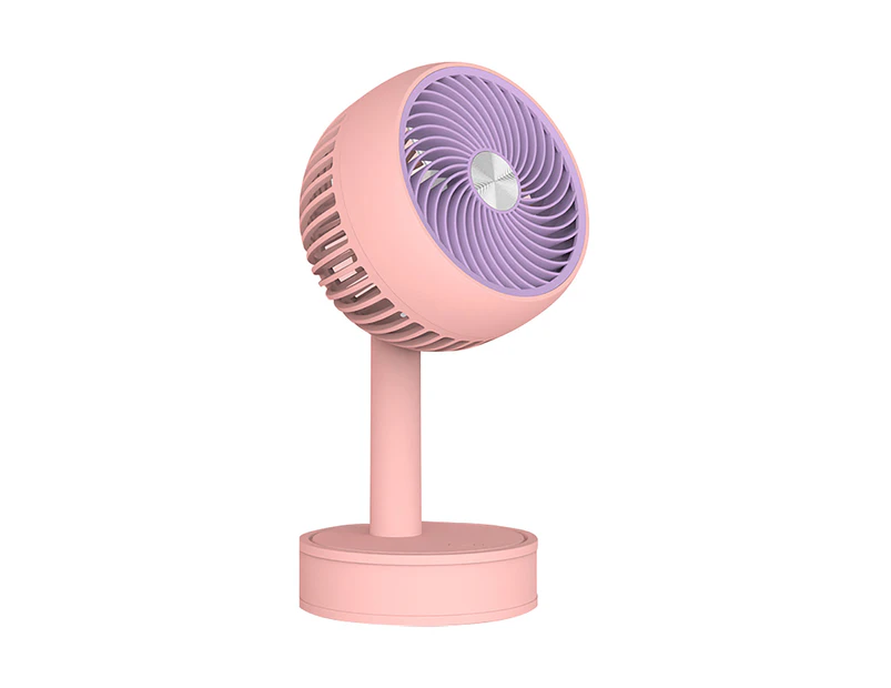 Polaris   Cooling Fan Silent Natural Wind MIni Desk USB Charging Mini Fan  for Dormitory   -Pink