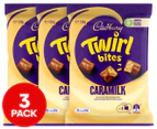 3 x Cadbury Twirl Bites Caramilk 130g