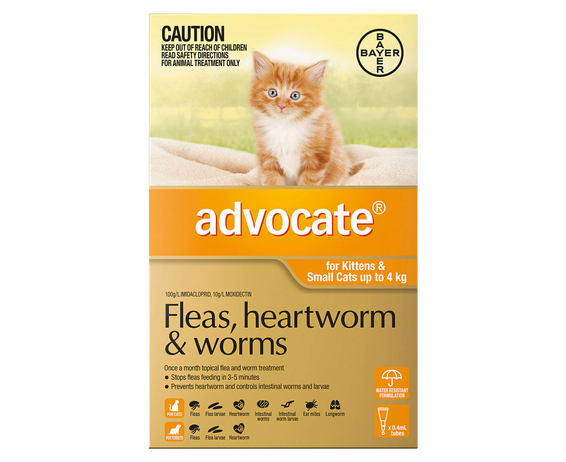 Advocate for Cats For Kittens & Small Cats Up To 4Kg (Orange) 6 Pack