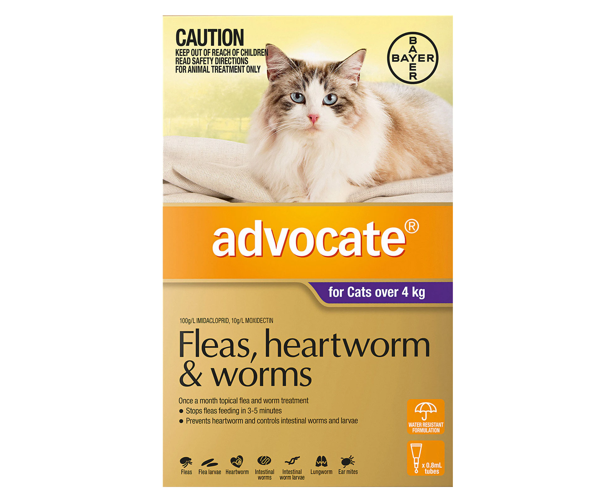 Advocate for Cats For Cats Over 4Kg (Purple) 3 Pack