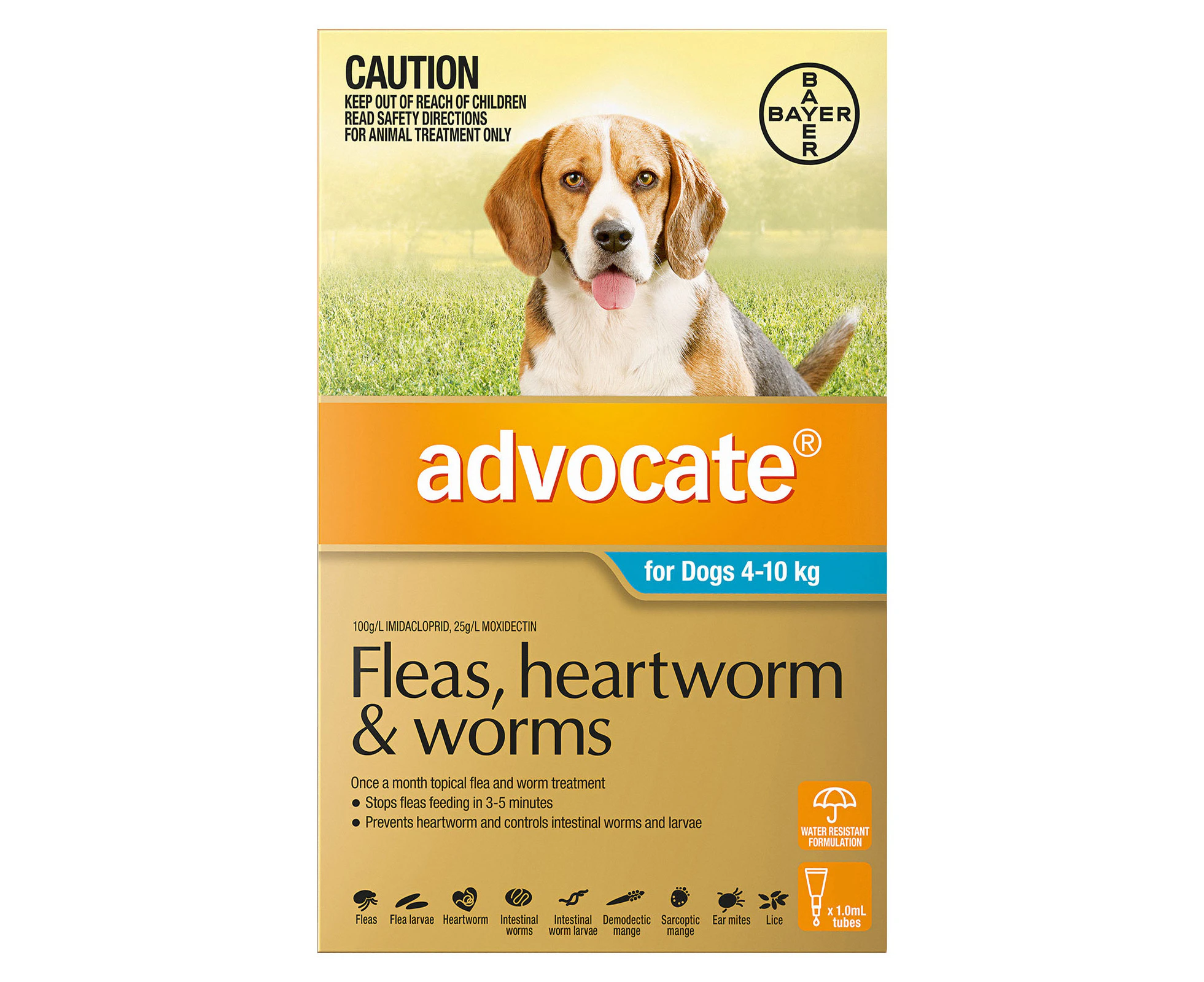 Advocate for Dogs For Medium Dogs 4 To 10Kg (Aqua) 12 Pipettes