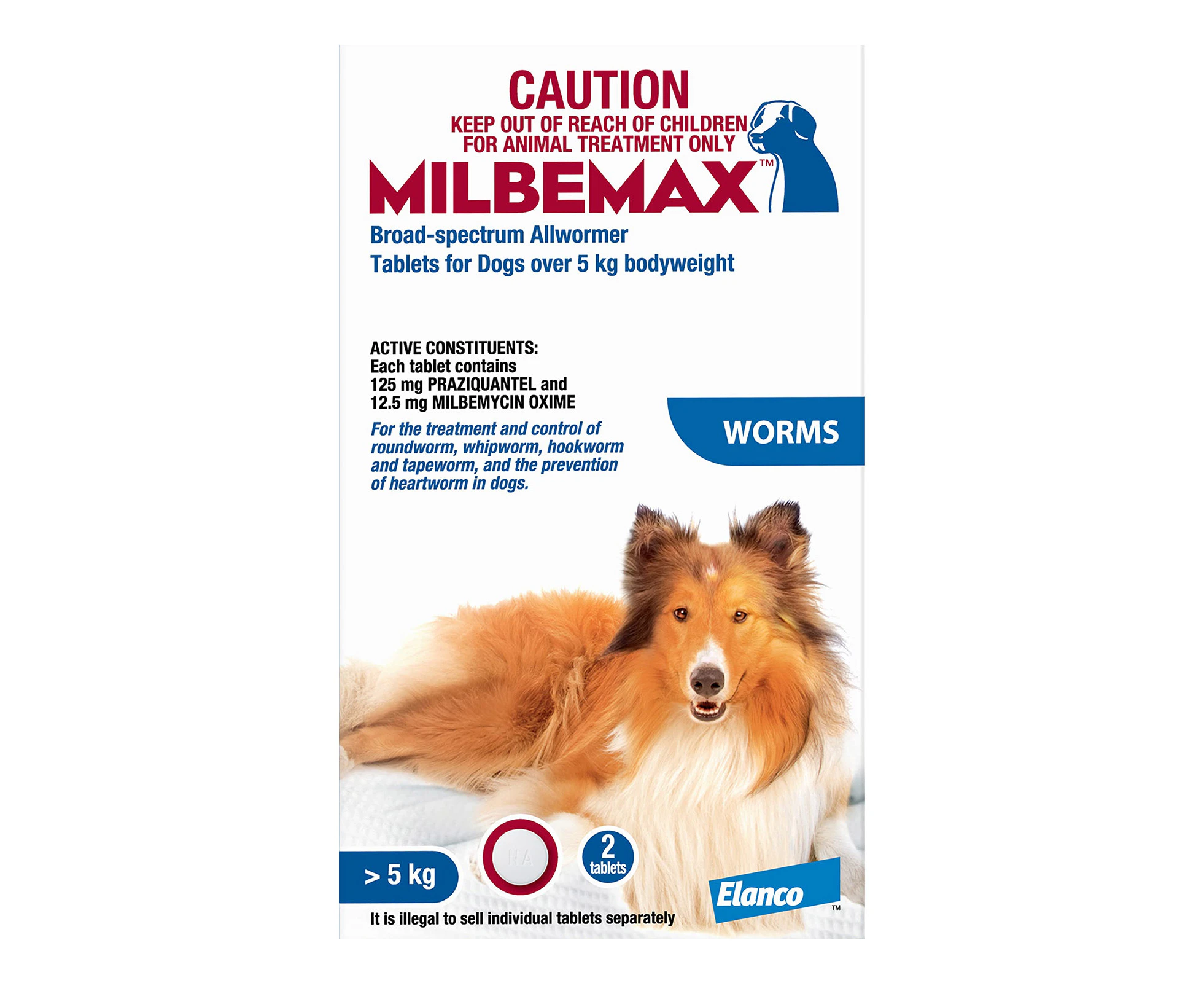 Milbemax Allwormer Tablets For Large Dogs 5 To 25 Kg 4 Tablets