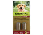 Drontal Allwormer Chewables For Dogs Up To 35Kg (RED) 2 Chews