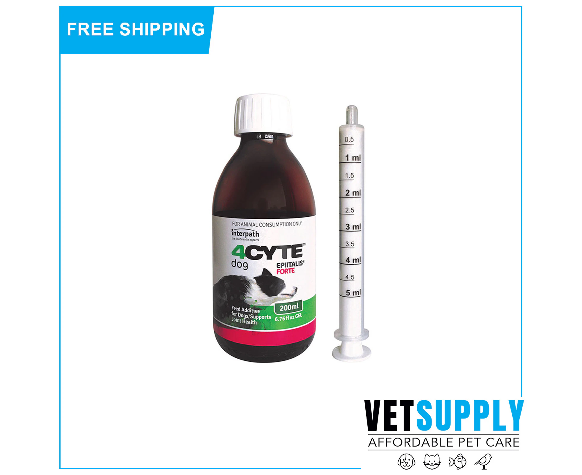 4cyte Canine Epiitalis Forte Joint Support Gel For Dogs 200 Ml