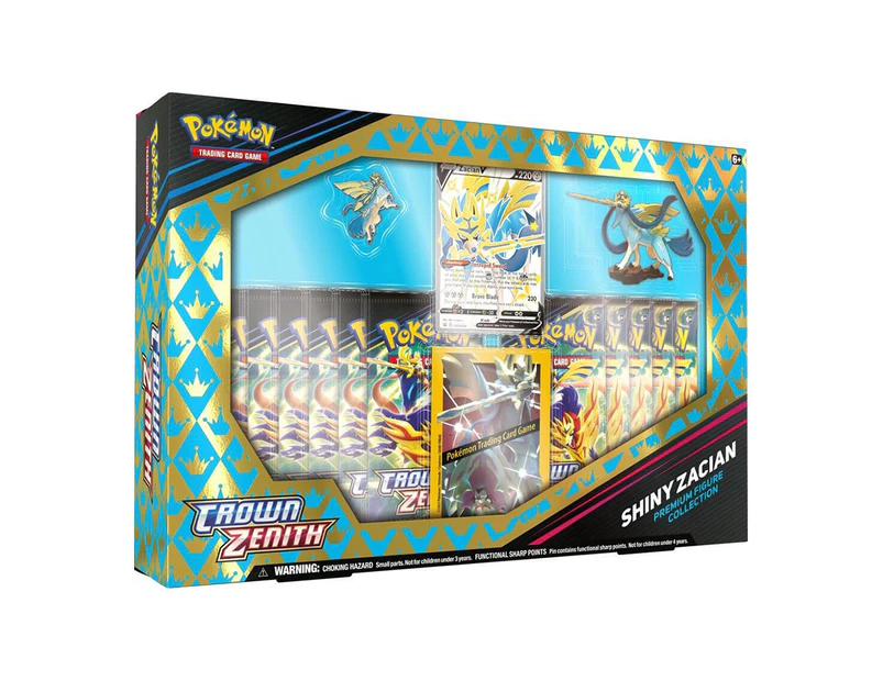 Pokemon TCG Crown Zenith Shiny Zacian/Zamazenta Figure Box Set Assorted 6y+