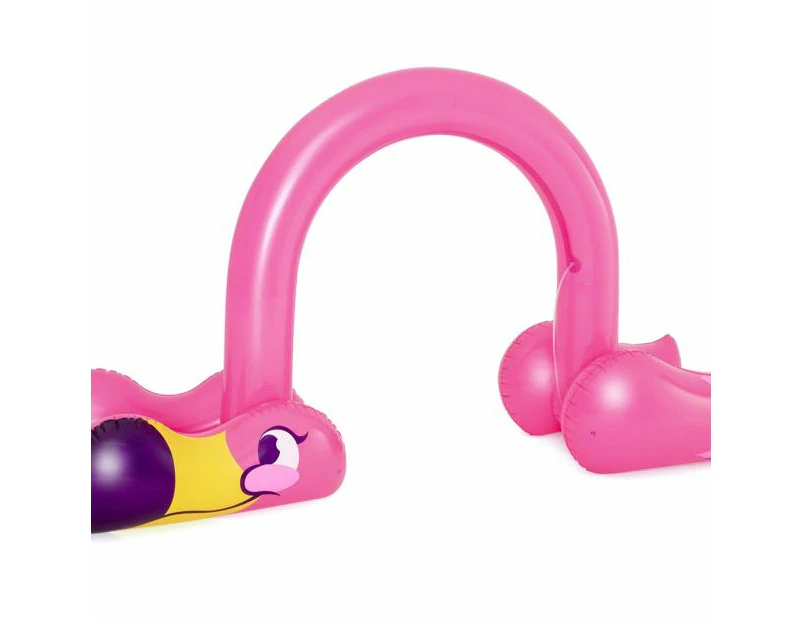 Bestway Inflatable Jumbo Pink Flamingo Sprinkler Spray Arch 3.4x1.1x1.9m