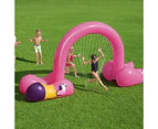 Bestway Inflatable Jumbo Pink Flamingo Sprinkler Spray Arch 3.4x1.1x1.9m