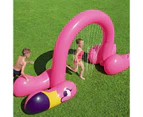 Bestway Inflatable Jumbo Pink Flamingo Sprinkler Spray Arch 3.4x1.1x1.9m