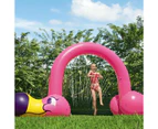 Bestway Inflatable Jumbo Pink Flamingo Sprinkler Spray Arch 3.4x1.1x1.9m