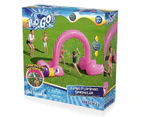 Bestway Inflatable Jumbo Pink Flamingo Sprinkler Spray Arch 3.4x1.1x1.9m