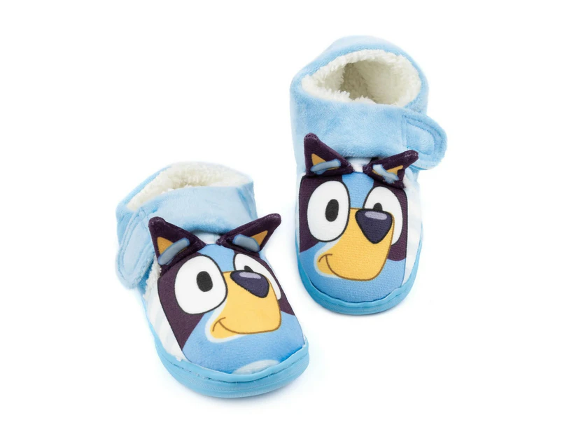 Bluey Childrens/Kids 3D Ears Slippers (Blue) - NS7019