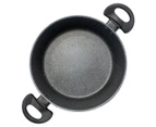 Kitchen Couture 24cm Stone Chef Non-Stick Aluminium Casserole w/ Lid - Black