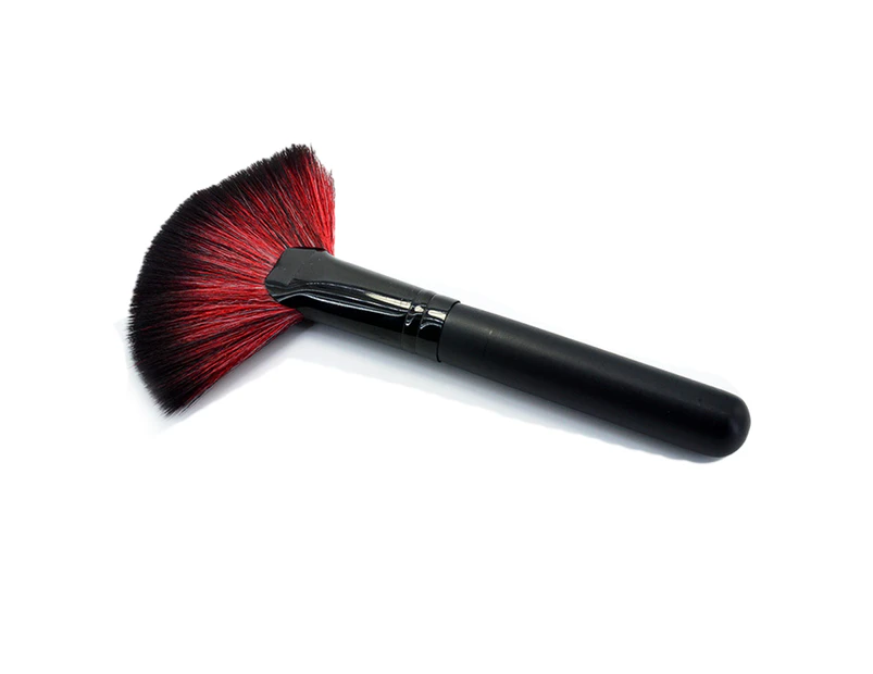 Fan Brush Face Makeup Brush Professional Highlighting Make Up Brushes Blush Bronzer Cheekbones Brush Soft Cosmetic Tool-Black