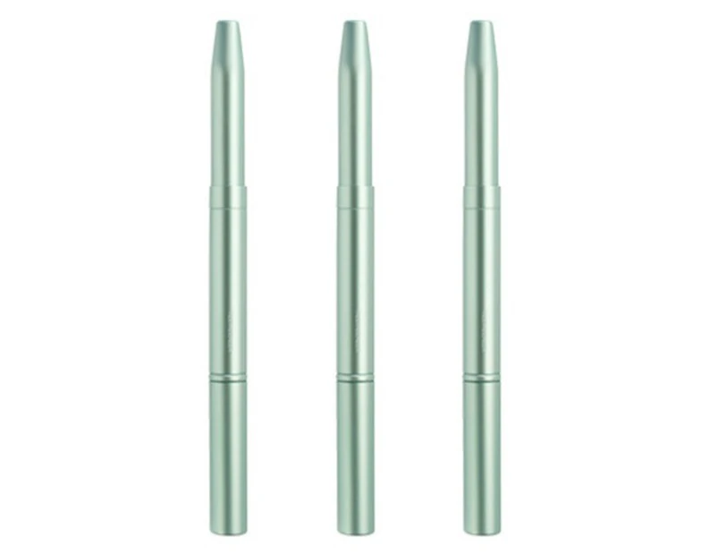 Dual End Lip Brush Concealer Brushes Retractable Lipstick Eyeshadow Foundation Makeup Brush Tool Applicators-Green
