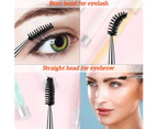 Eye Brush Mascara Wands Eyelash Spoolie Brushes Eye Brow Brush Applicator with Cap for Travel-Pink