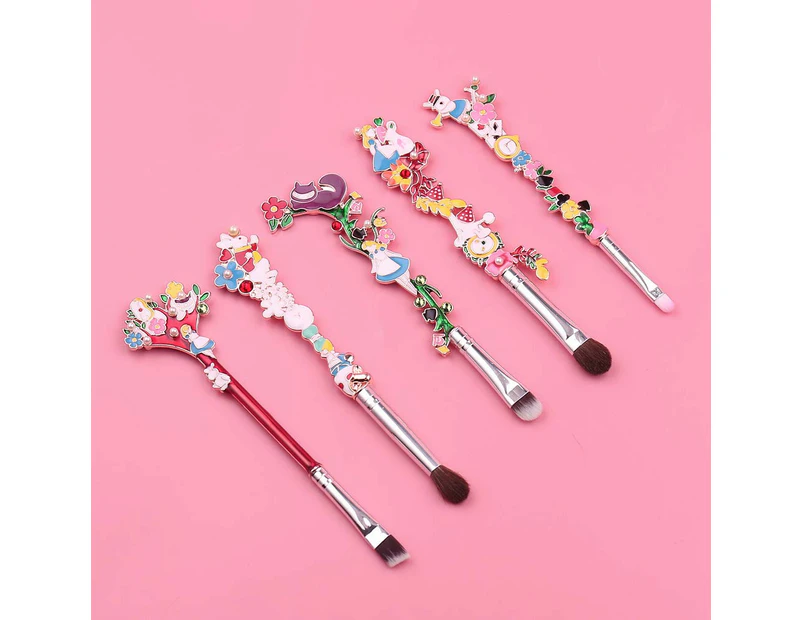Cute Fairy Makeup Brush Set - 5pcs Wand Makeup Brushes with Premium Synthetic-