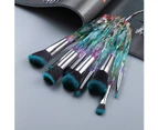 Makeup Brush Set, 10 PCS Crystal Makeup Brushes Synthetic Bristles-A